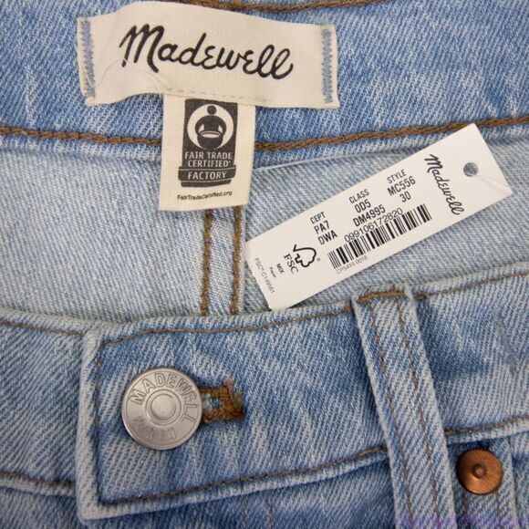 Madewell The High-Rise Slim Crop Boyjean in Dumas Wash: Ripped Edition,size 30 - Picture 6 of 16